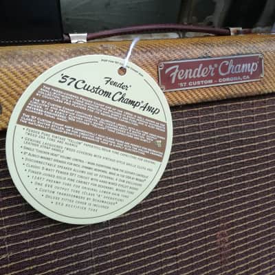 Fender "Custom Shop Master Built 1957 Champ 1x10 Relic Tweed "Auto Shop Jam" (Serial #AB040607) image 9
