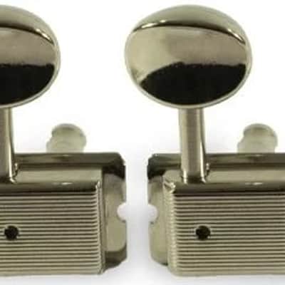 Gotoh 6 In Line Vintage Style Tuning Machines Nickel-Metal Buttons