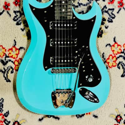 2015 Hagstrom RetroScape Series H-III - Limited Edition 50th Anniversary - Aged Sky Blue w/ Case image 4