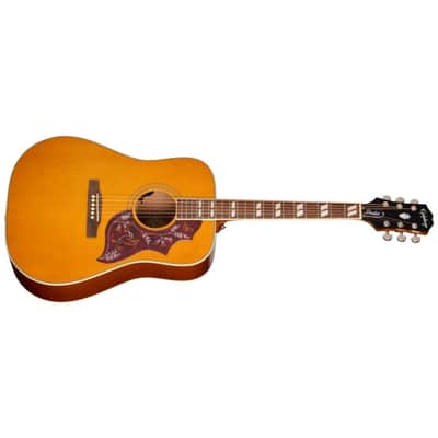 Epiphone Hummingbird Studio Acoustic-Electric Guitar w/ Gig Bag - Antique Natural image 3
