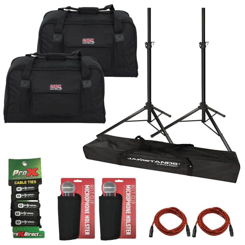 Gator GPA-TOTE10 Padded Travel Bags for Compact 10" Speakers Pair w Accessories image 1