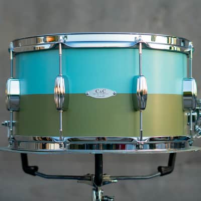 C&C 12th & Vine Snare Drum 2020 Circles for Change- Blue & Olive image 1