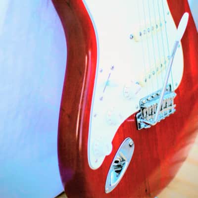 LEFT-HANDED Fender American Series Stratocaster 2003-2004 |chrome red|rosewood|OHSC & case candy image 1