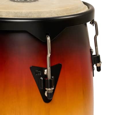 LP City II 10" and 11" Mango Wood Conga Set w/ Black Double Stand - Vintage Sunburst image 5