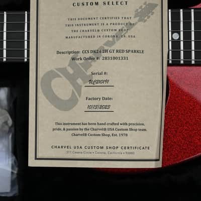 Charvel Custom Shop Limited Edition DK24, Bare Knuckle PU - Red Sparkle image 16