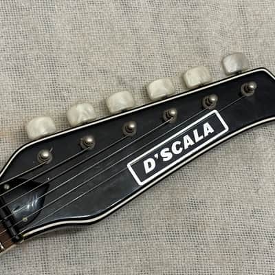 1960’s D’Scala Deluxe Electric Guitar Orange & Black Made in Italy Rare Bizarre + Case image 3