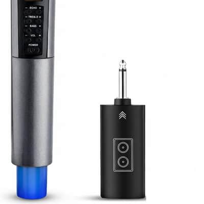 Wireless Microphones with Echo,Treble,Bass&Bluetooth,160FT Range,Portable UHF Handheld Karaoke Dynamic Microphone System with Rechargeable Receiver for Karaoke,Singing,Amp,PA System,DJ,Stage image 1