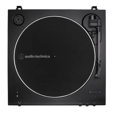 Audio-Technica AT-LP60XBT-BK Fully Automatic Wireless Bluetooth Turntable with Pioneer DJ DM-50D-BT-W 5-Inch White Powered Bluetooth Monitors (Pair) and Hosa CRA-204 13.1-Foot Dual RCA Cable image 3