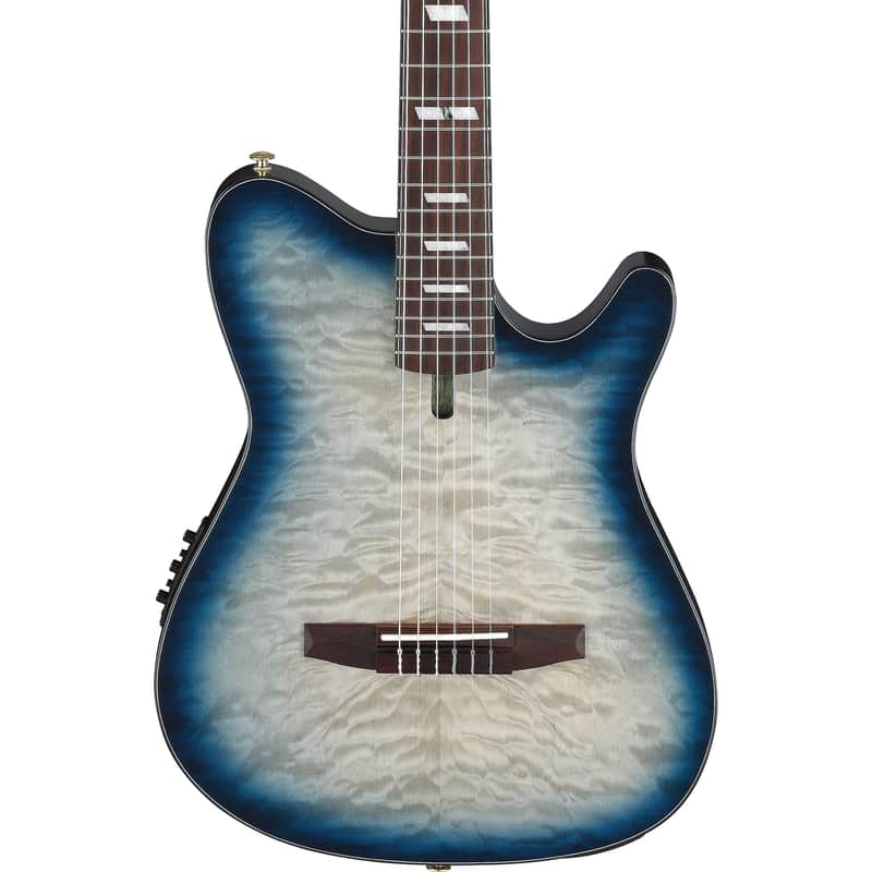 Ibanez FRH20QMN FRH Acoustic Electric Guitar - Cosmic Blue Sunburst image 1