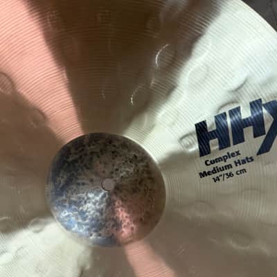 Sabian HHX complex MEDIUM HI HAT cymbals pair excellent image 6