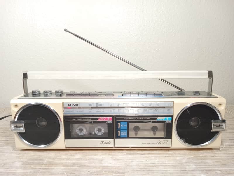 Sharp QT-77 Portable Cassette Tape Player 80s Vintage Japan 1985 image 1