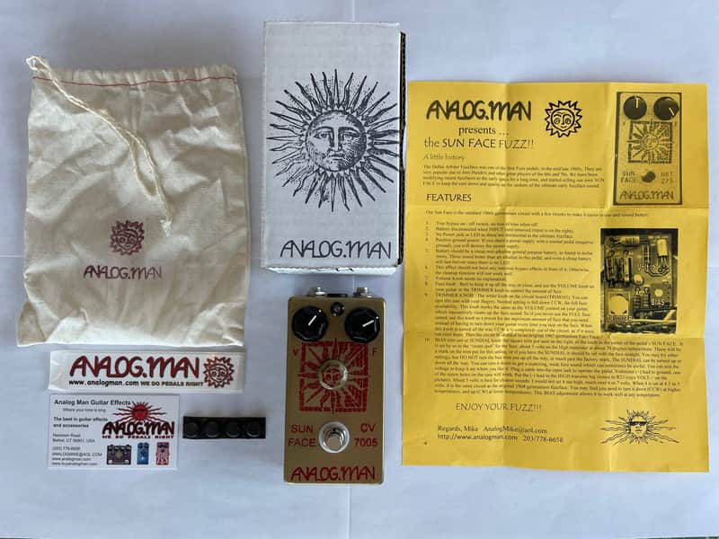 Analogman Sun Face Mullard CV7005 Germanium Fuzz with Sun Dial