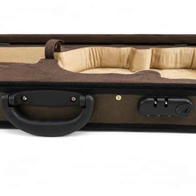 Premium Wooden Violin Case 4/4 Full Size 4-Bow Holder Combo Lock Water-Resistant image 4