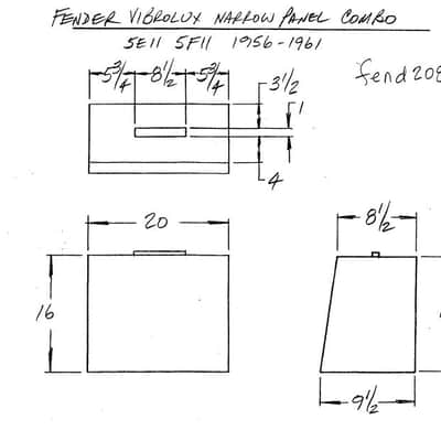 Canvas Cover for Fender Vibrolux Narrow Panel Tweed '56-'61 Amplifier Combo (fend208c) image 5