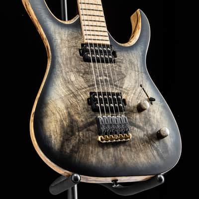 Mayones Duvell Elite 6 B27 Trans Natural Black Burst Satin image 4