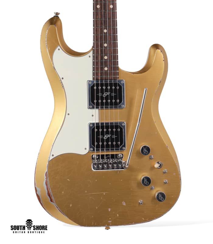 Fiam Guitars Mirari F5 2023 - Aztec Gold over Silver. By past Ronin Guitars luthier Izzy Lugo. NEW (Authorized Dealer) image 1