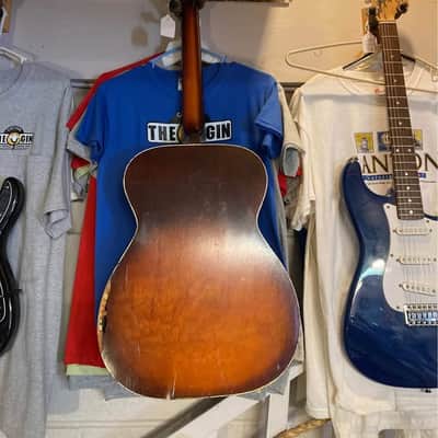 Silvertone s64-h Acoustic Guitar circa 1960s - Sunburst seen better days image 2