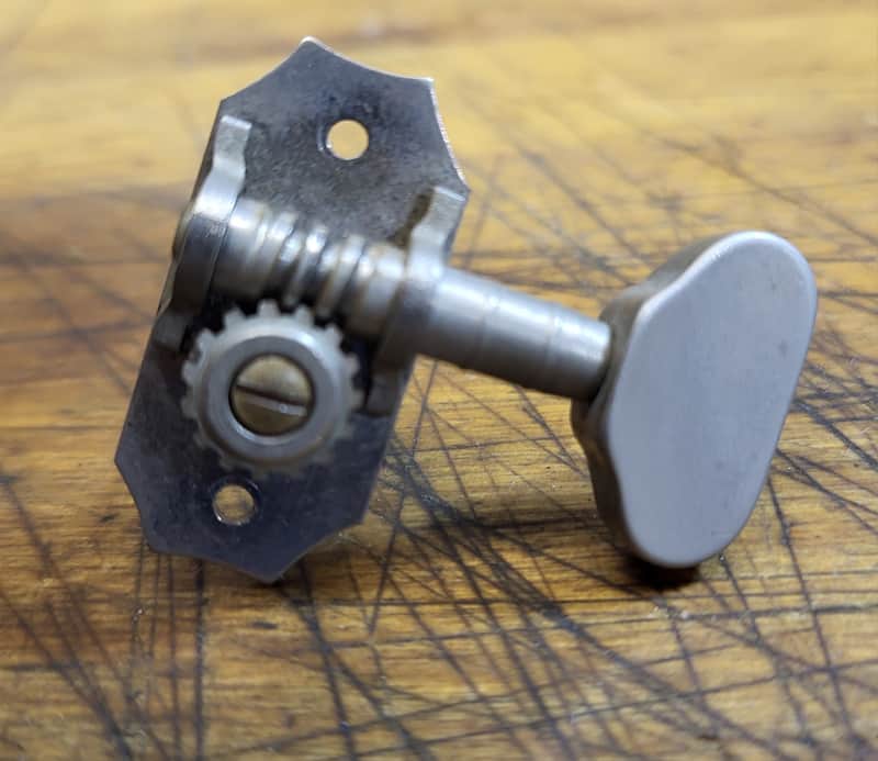 Vintage RARE 1964 Van Ghent Gretsch Tennessean 3x3 Individual Bass Side Guitar Tuner Luthier Parts image 1