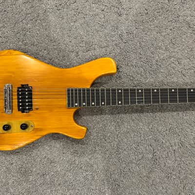 Custom Headless Blonde Travel Lapsteel compact comfortable electric guitar Made in Ukraine Custom shop Djent Modern Metal Unique Boutique image 1