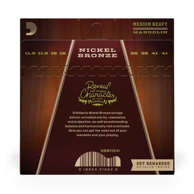 D'addario NBM11541 Mando Nickel Bronze Medium/heavy image 2