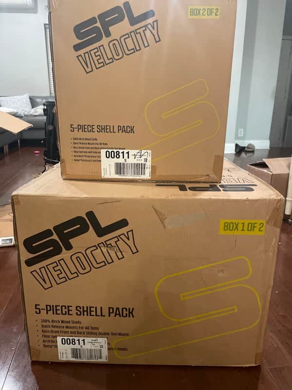 Spl-Sound Percussion Labs Velocity drum set - Ruby sequin image 1