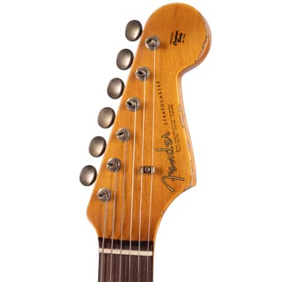 Fender Custom Shop Limited Edition 1964 L-Series Stratocaster Heavy Relic Aged Olympic White (915) image 5
