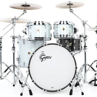 Gretsch Drums USA Custom 4-piece Shell Pack - '60s White Marine Pearl Nitron image 2