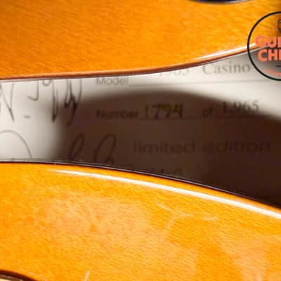 1998 Epiphone USA John Lennon 1965 Casino Limited Edition #1794 of 1965 w/ OHSC + COA image 14