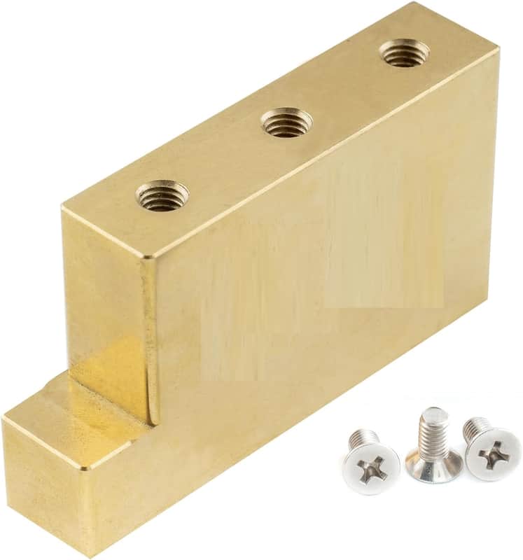 Solid 32mm Fat Brass L Shape Tremolo Block for Locking Tremolo Bridge Electric Guitar image 1