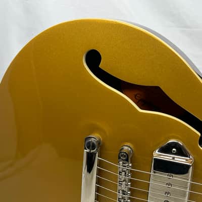 Epiphone Wildkat Studio Semi-Hollow Body Electric Guitar with Case - Metallic Goldtop image 4