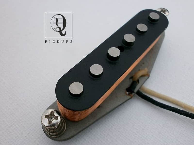 Stratocaster HOT Alnico 2 Bridge Neck Guitar Pickup Hand Wound by Q pickups Strat Fits Fender Squire image 1