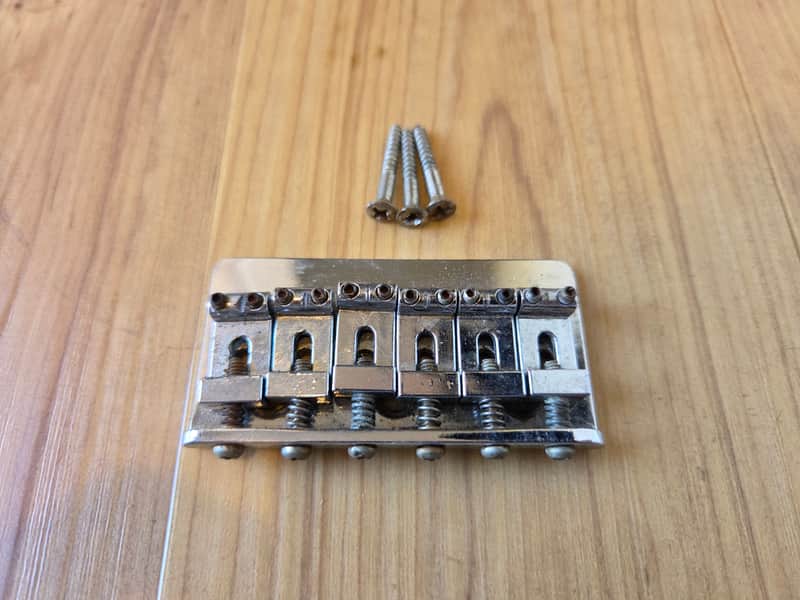 Vintage 1970's Fender Hardtail Stratocaster Guitar Bridge w/ Mounting Screws! image 1