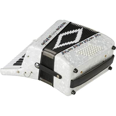 SofiaMari SM-2648, 26 Piano 48 Bass Accordion Regular White Pearl image 2
