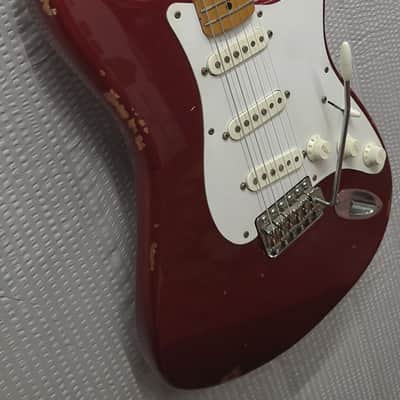 Rare Medium Relic Fender Classic Series '50s Stratocaster Lacquer Edition 2015 Candy Apple Red image 3