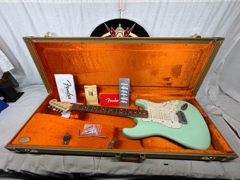 Fender USA Jeff Beck Stratocaster Guitar with Case 2015 - Surf Green / Rosewood fingerboard