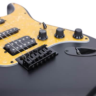 WINZZ EGS112H-BKM 39-inch ST Solid Poplar Wood Electric Guitar Kit HSS Pickup, Black Matte image 8