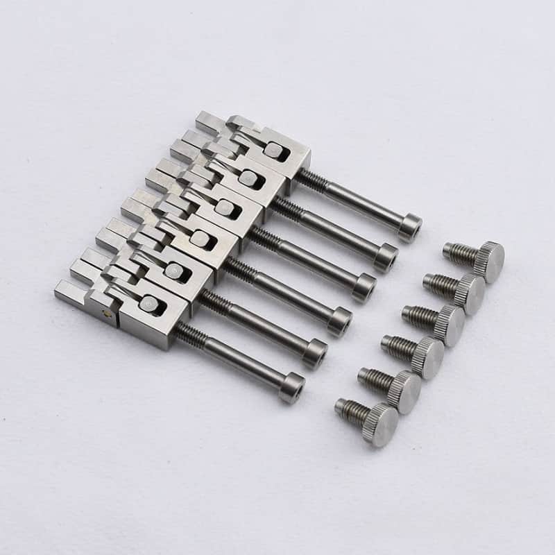 Japanese-made 6-string pure steel double tremolo bridge saddles double tremolo system saddles image 1