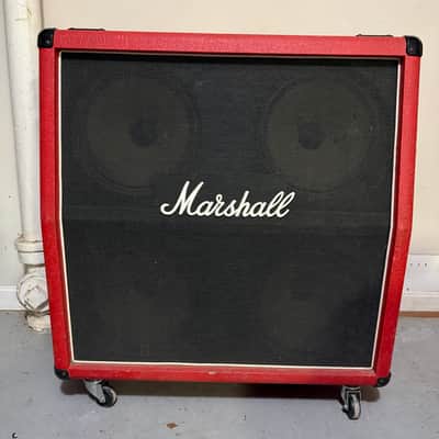 Marshall 1960A 4x12" Angled Guitar Speaker Cabinet 1978 - Red image 1
