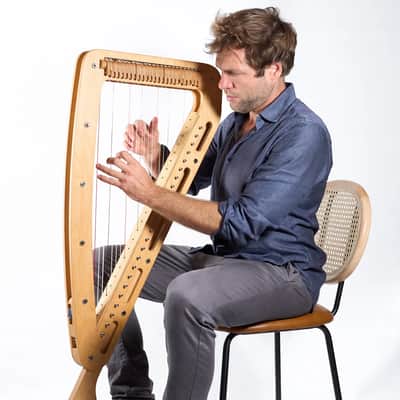 Harp-E Plug & Play Electric Harp V4 - Natural, Includes Case & Stand image 4