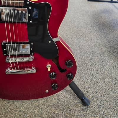 Used 2006 Epiphone Dot Semi-Hollow Electric Guitar, Made in Korea MIK - Cherry w/ Gibson Case image 3