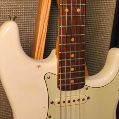 Fender Stratocaster 1964 Olympic White Refin Frankenstart image 2