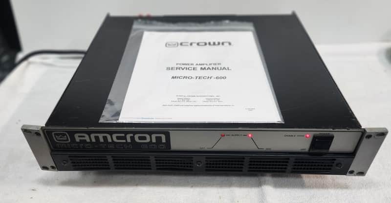 Crown/AmCron Vintage Power Amp Model Micro-Tech 600 | Reverb