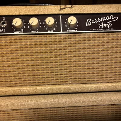 Fender Bassman 6G6-B Brownface 50-Watt 2x12" Piggyback Guitar Amp 1963 - 1964 - Blonde image 3