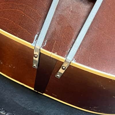 Vintage 1930s Kay May Bell College Pal Tenor Guitar with case image 4