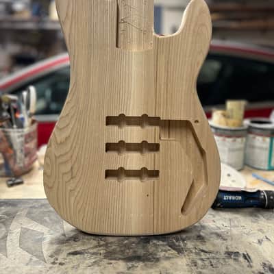 Madlad Instruments Ash "Dirnty Dan" Precision Bass PBass Style Body (custom made with pride in north Texas) - Unfinished image 1
