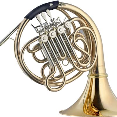 Levante STAGG F/Bb Double French Horn with 4 Rotary Valves and Gold Lacquer Brass Body 2 Year Warranty image 2