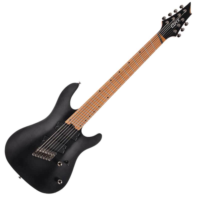 Cort KX307MS Open Pore Black Multi Scale 7 String Electric Guitar image 1