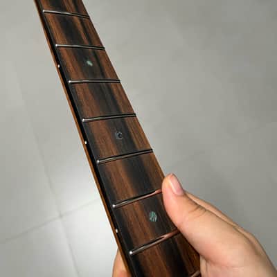 AAAAA Tele Ebony Fretboard Roasted flame Maple Electric Guitar Neck Radius 12inch Round stainless steel 22 frets hole 10mm Radius: 12 inches image 10
