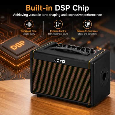 JOYO AC-40S 40W Guitar Amp for Acoustic Guitar Built-in Bluetooth and Battery with Reverb Chorus Delay Effect for Outdoors and livehouse image 3