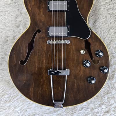 Vintage 1970? Gibson ES-150D electric guitar Chocolate Brown (Walnut) with OHSC image 2